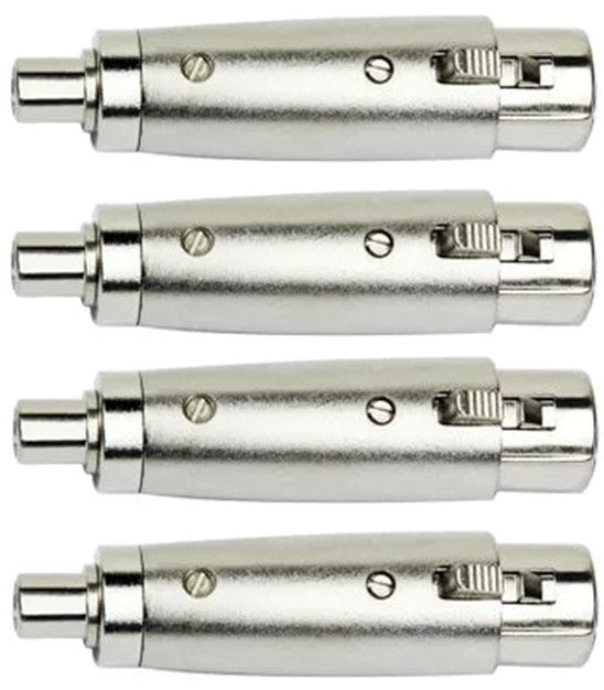 8 MR DJ RCAXLRF1 XLR Female to RCA Female Adapter Converter Gender Audio Coupler