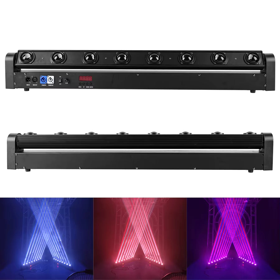 2 MR DJ ELMH800 8 Eye 8x12W RGBW LED Beam Moving Head Spotlight Lighting Pro Equipment Church Wedding DJ Party KTV Show