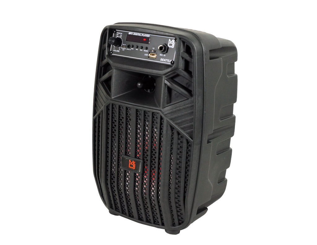MR DJ SEATTLE 6.5" Portable Rechargeable Active Speaker 1000W