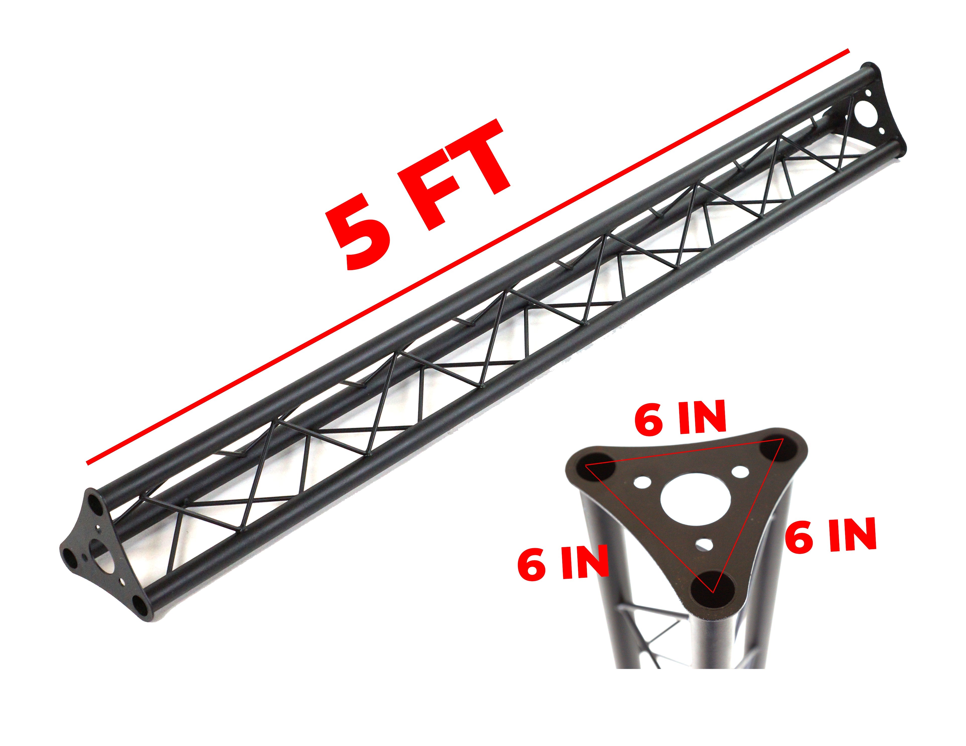 MR DJ ST150-2-6-1 DJ Lighting Truss Stand Dual Crank-Up Stand & 5FT X 6" Triangle Truss