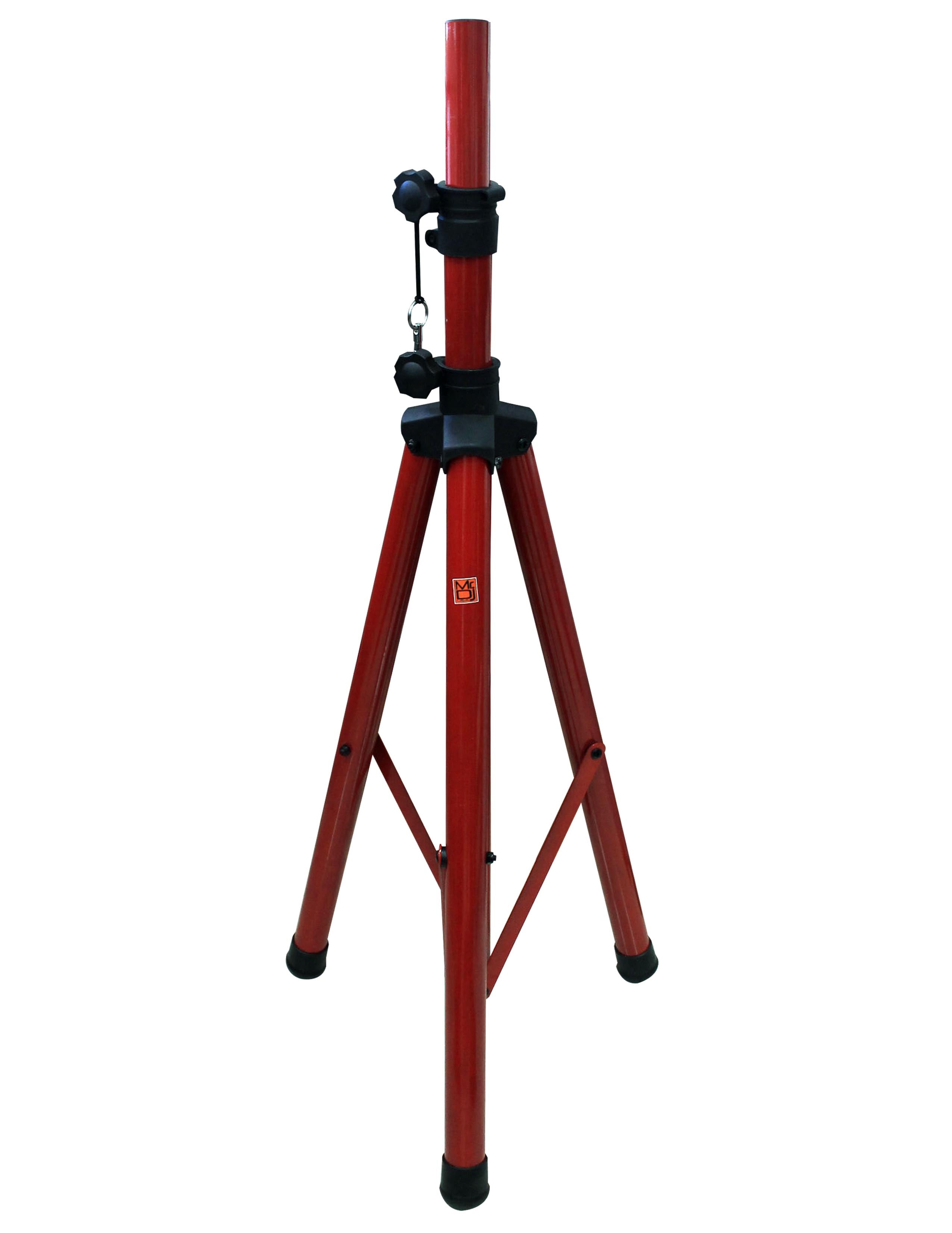 MR DJ SS350R Universal Red Folding Tripod PRO PA DJ On Stage Speaker Stand