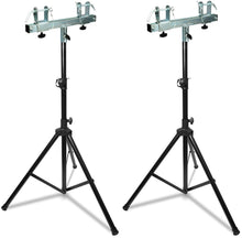 Load image into Gallery viewer, 2 MR DJ Universal Pro Lighting 7' Tripod Light Stand &amp; Square Truss T-Bar Adapter