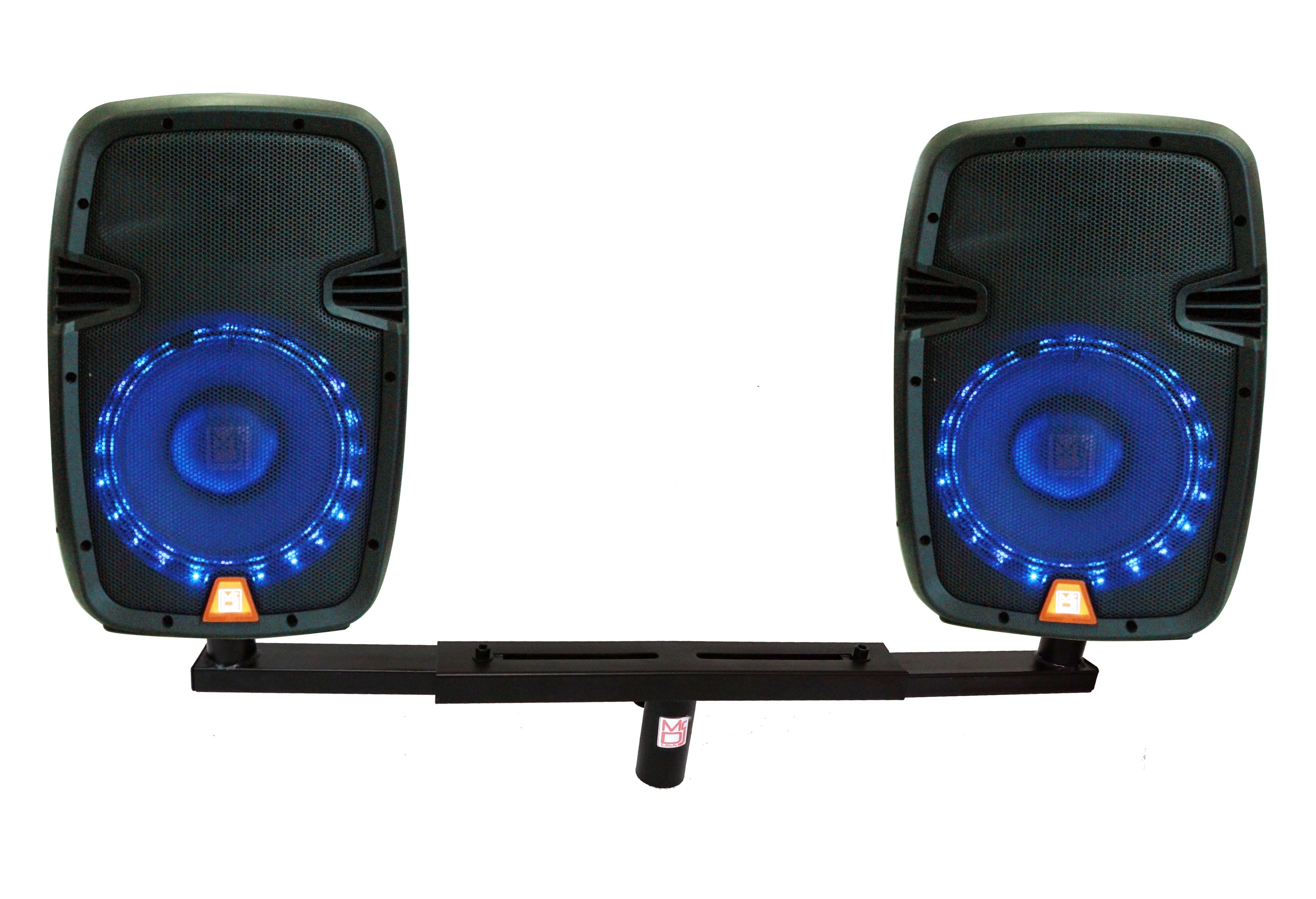 2 MR DJ SSD80 Universal Dual Speaker Pole Mount Adjustable Bars for PA/DJ Speaker Cabinets