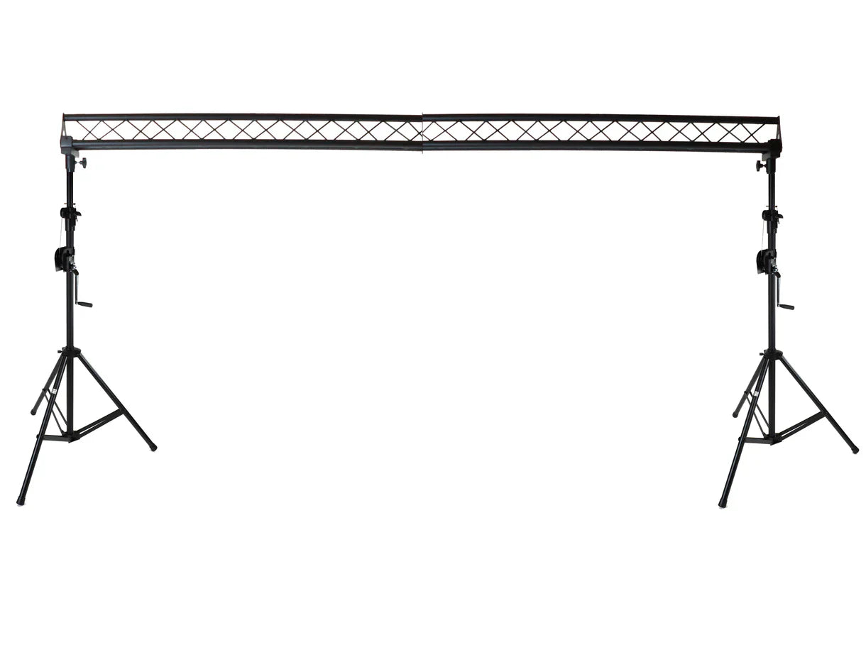 MR DJ ST150-2-10-2 DJ Lighting Truss Stand Dual Crank-Up Stand & 10FT X 10" Triangle Truss (Copy)