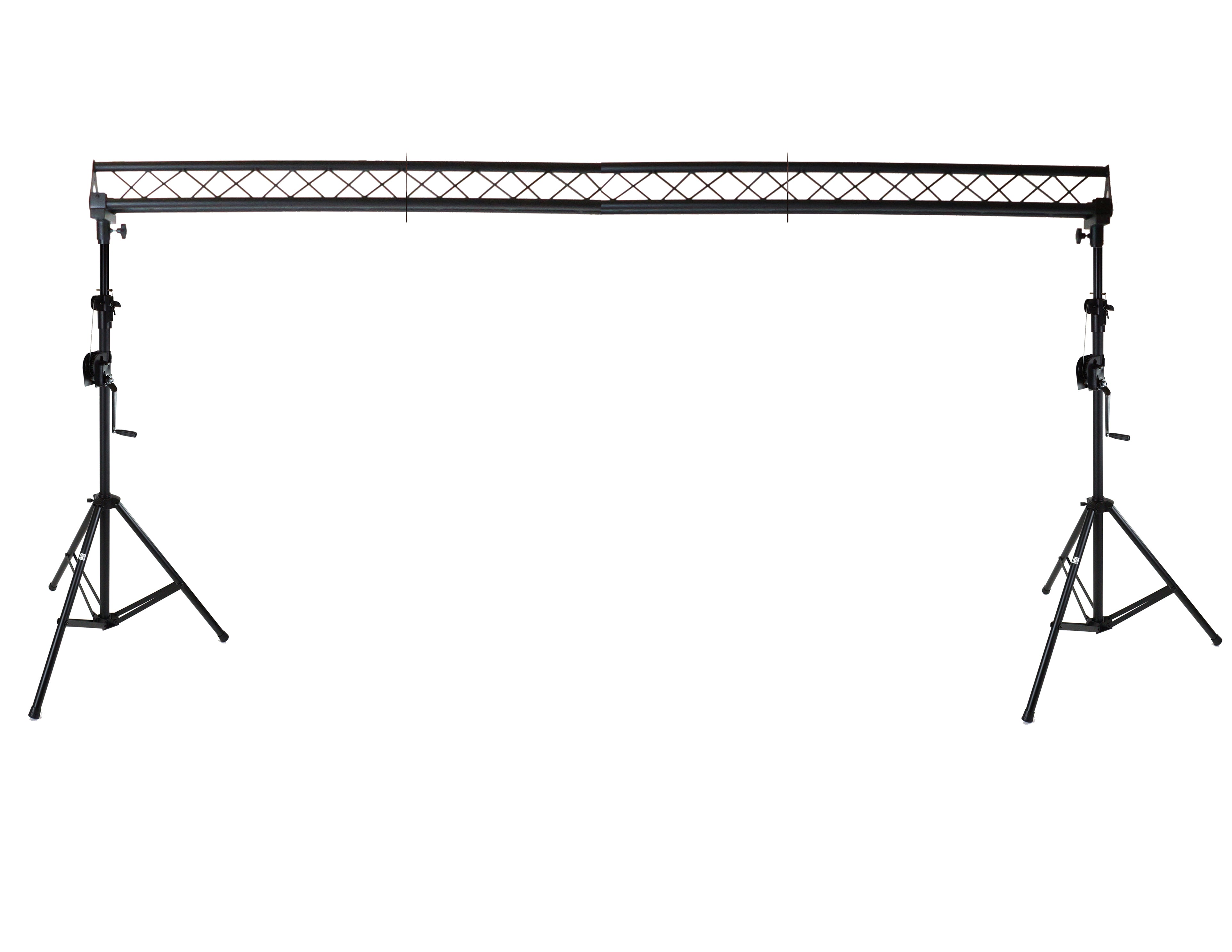 MR DJ ST150-2-6-3 DJ Lighting Truss Stand Dual Crank-Up Stand & 15FT X 6" Triangle Truss