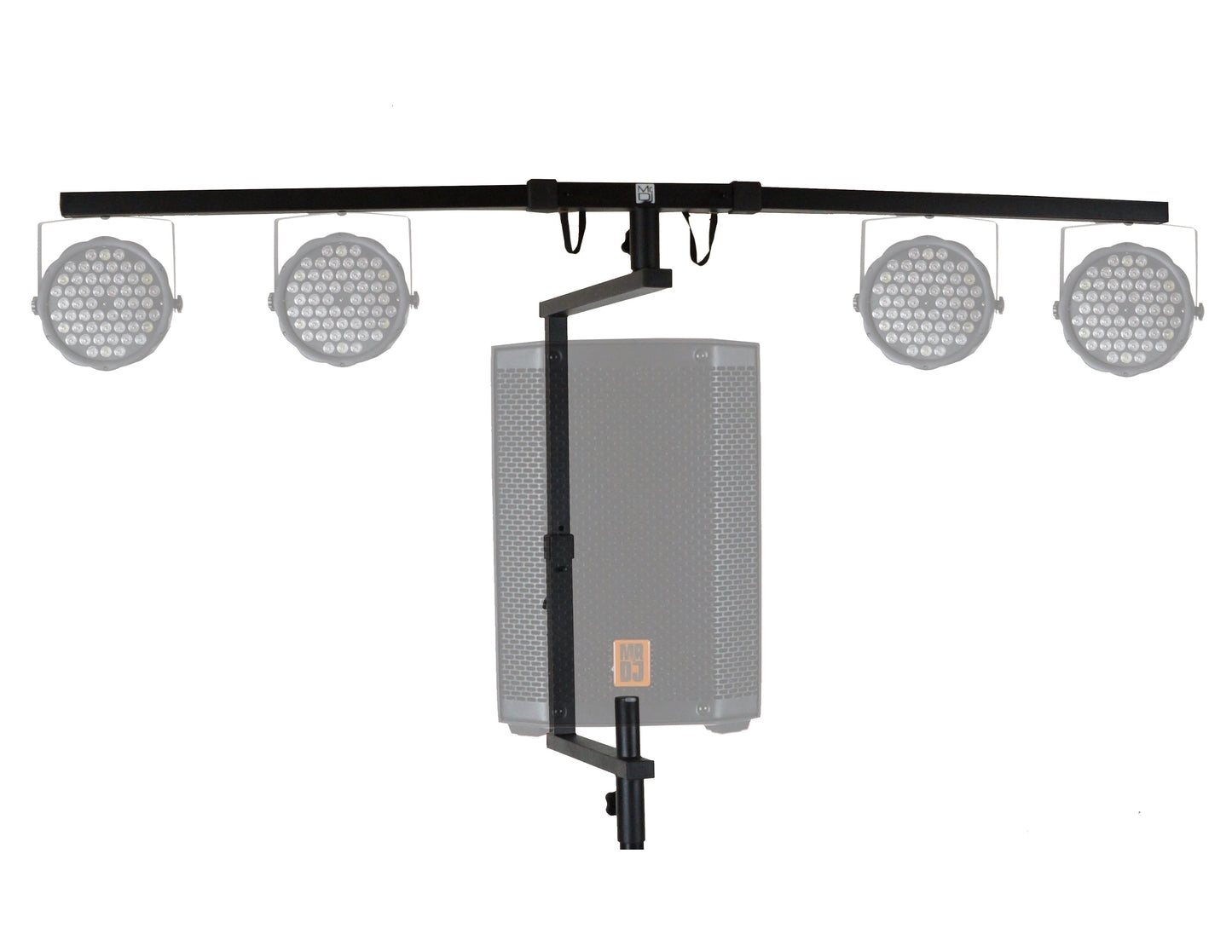 MR DJ STSPLI Adjustable T-Bar Stage Lighting Extension for Speaker Stands