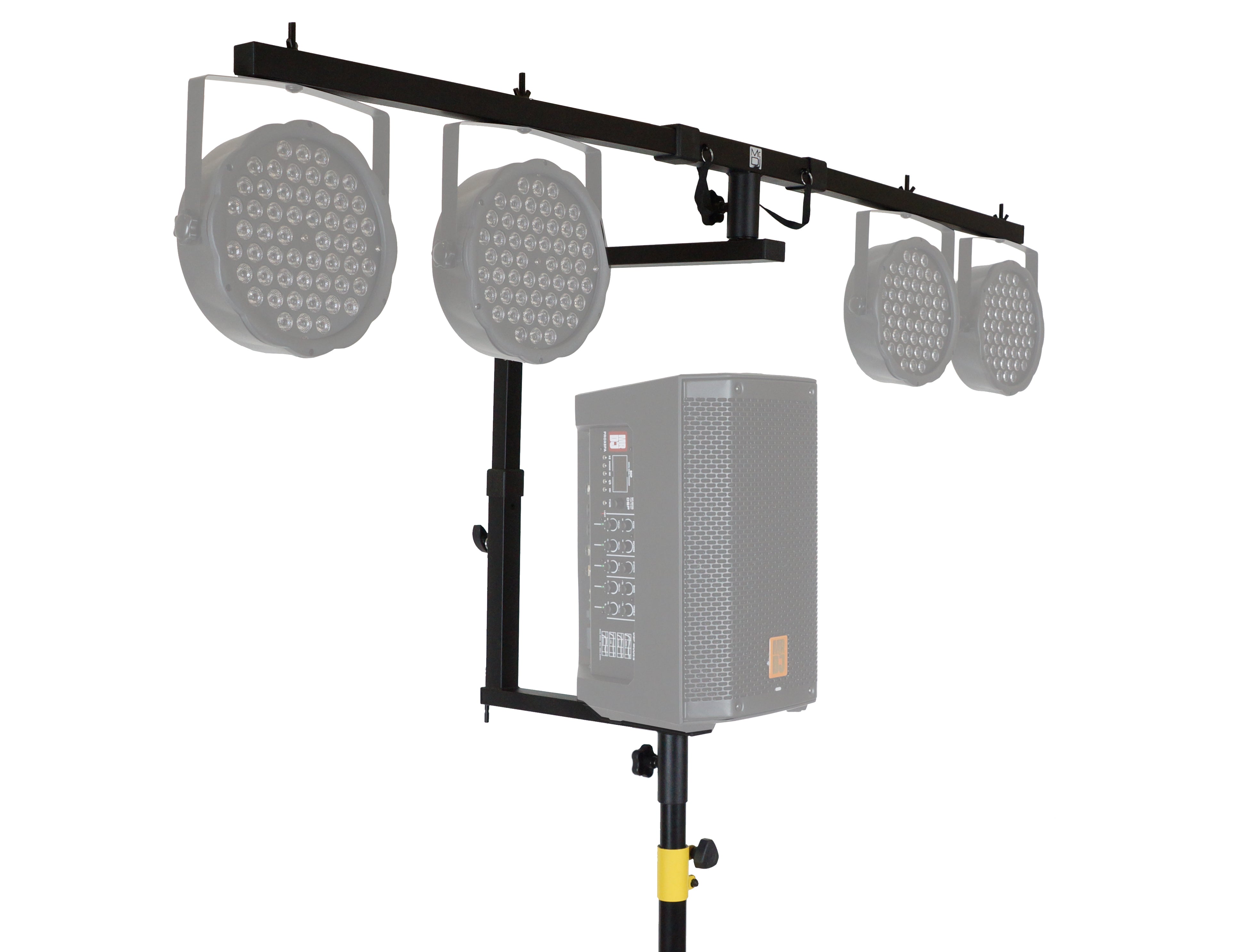 MR DJ STSPLI Adjustable T-Bar Stage Lighting Extension for Speaker Stands