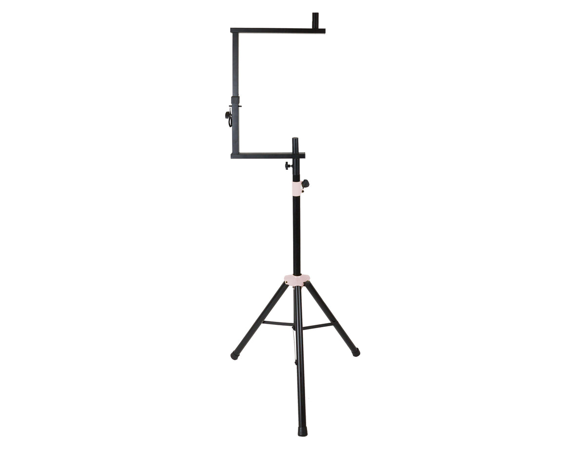 MR DJ STSPLI-SS350W Adjustable T-Bar Stage Lighting Extension with Speaker Stand