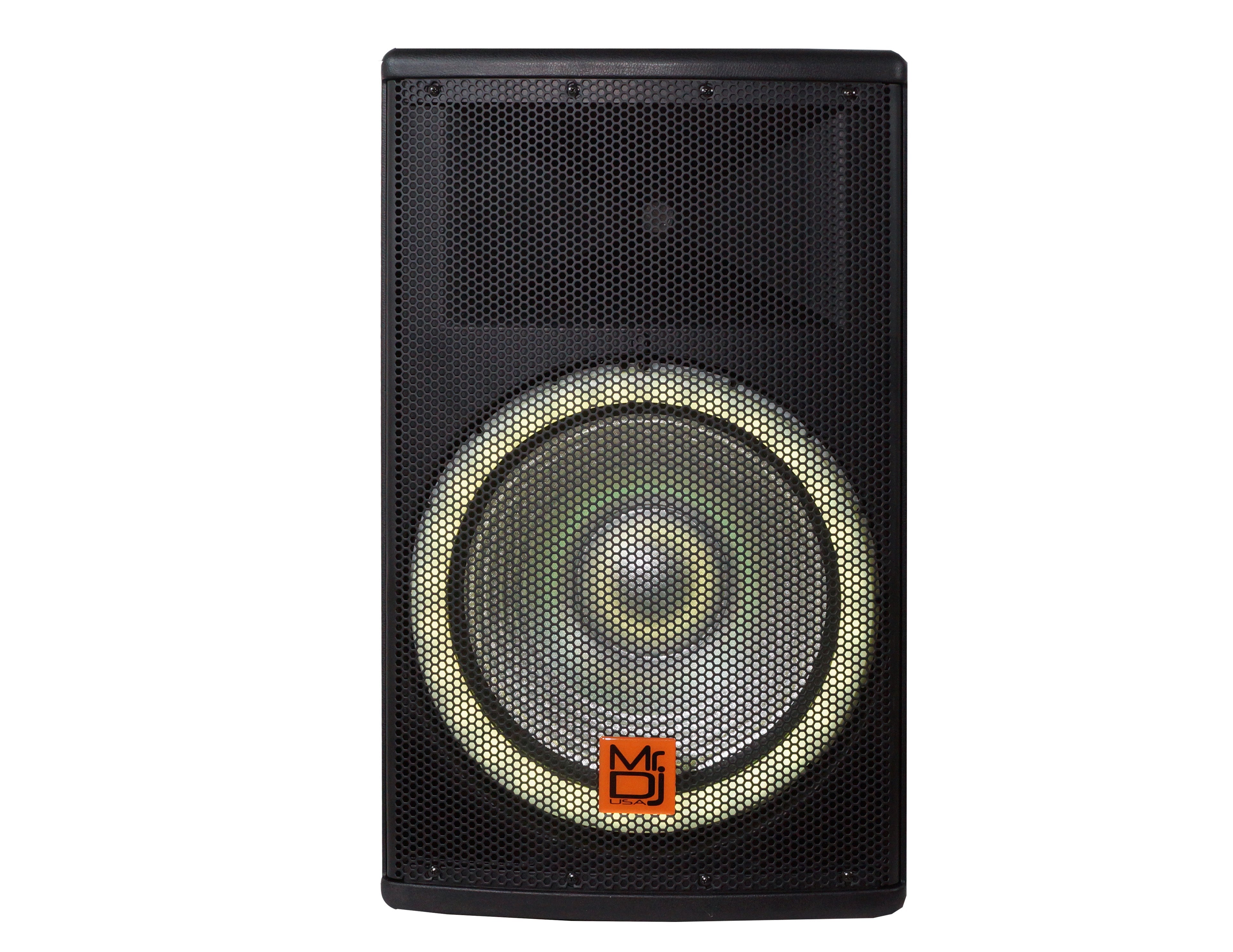 MR DJ SYNERGY15 15" Portable Bluetooth PA Speaker System 4500W Bluetooth Speaker Portable PA System with Microphone input, Party Lights, MP3/USB SD Card Reader, Rolling Wheels