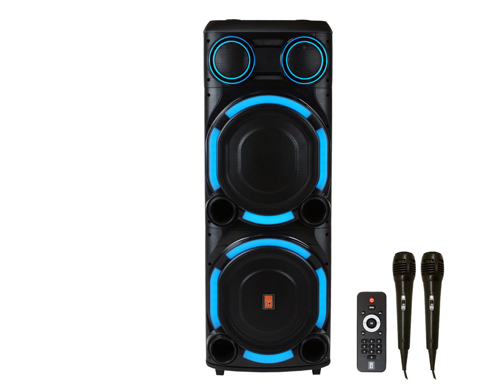 2 MR DJ VEGAS+ Dual 15” Powered Bluetooth DJ Speaker 6500W Active PA System