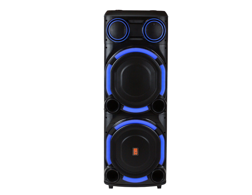 2 MR DJ VEGAS+ Dual 15” Powered Bluetooth DJ Speaker 6500W Active PA System