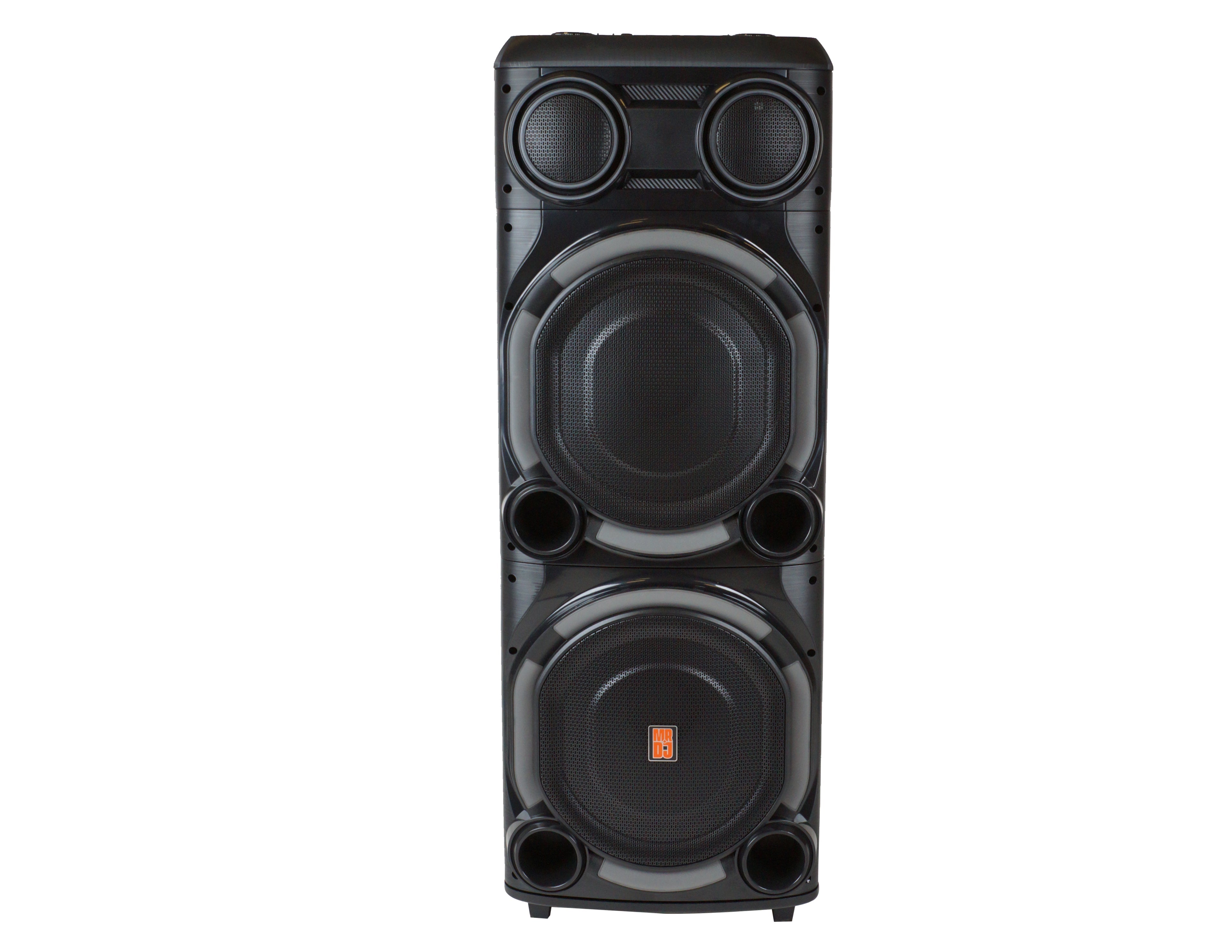 MR DJ VEGAS+ Dual 15” Powered Bluetooth DJ Speaker 6500W Active PA System
