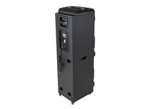 MR DJ USA Vegas+ Double 15" Bluetooth powered PA active speakers with LED lights and dual woofers.