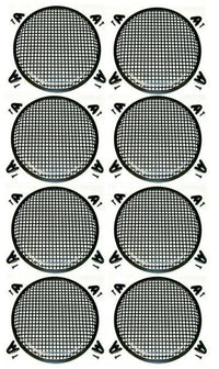8 pack of 15 inch subwoofer grill metal mesh covers for speaker protection and sound quality.