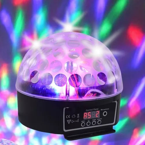 MR DJ PARTYDOME LED Crystal Magic Ball DJ Strobe Light 6 LED 6 Colors Sound Activated DMX512