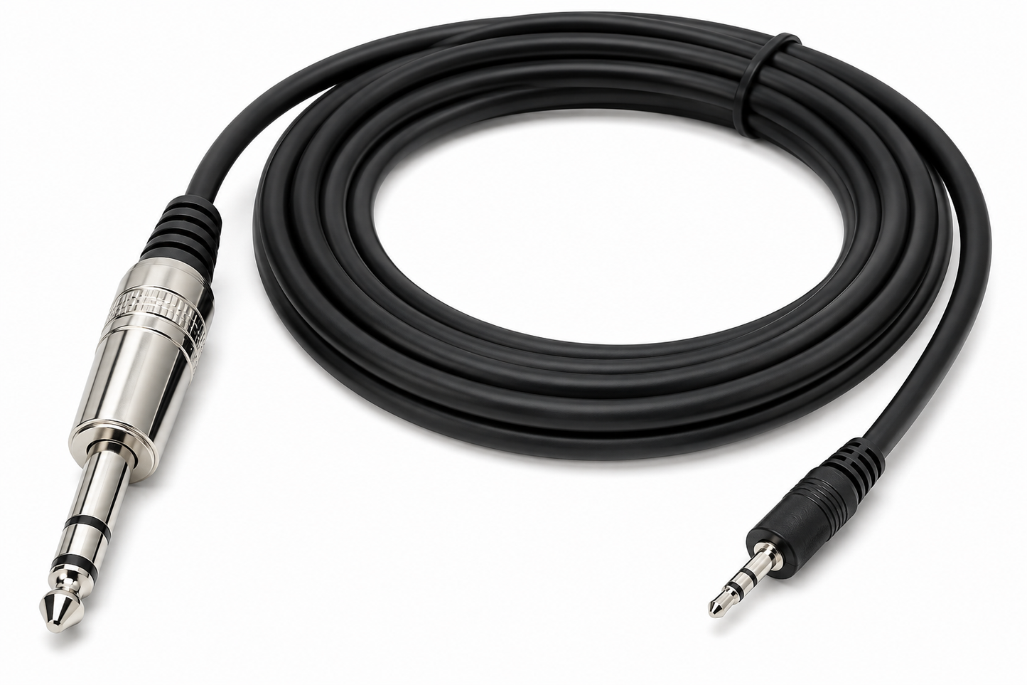 4 MR DJ CEQS6 6 ft 1/4" TRS (Stereo) Male to 1/8" (3.5mm) TRS Stereo Audio Cable