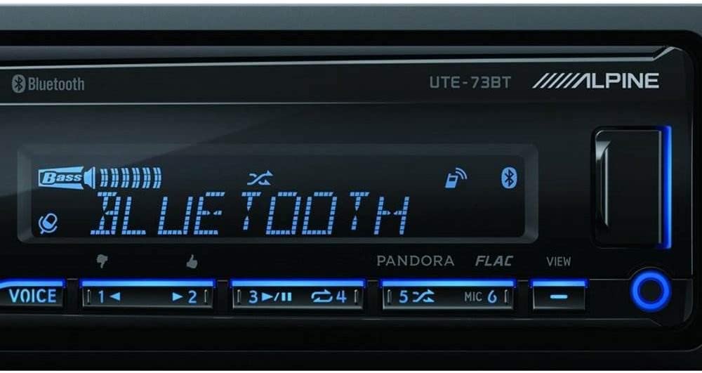 ALPINE UTE-73BT Mech-Less Digital Media Receiver with Bluetooth Wireless Technology
