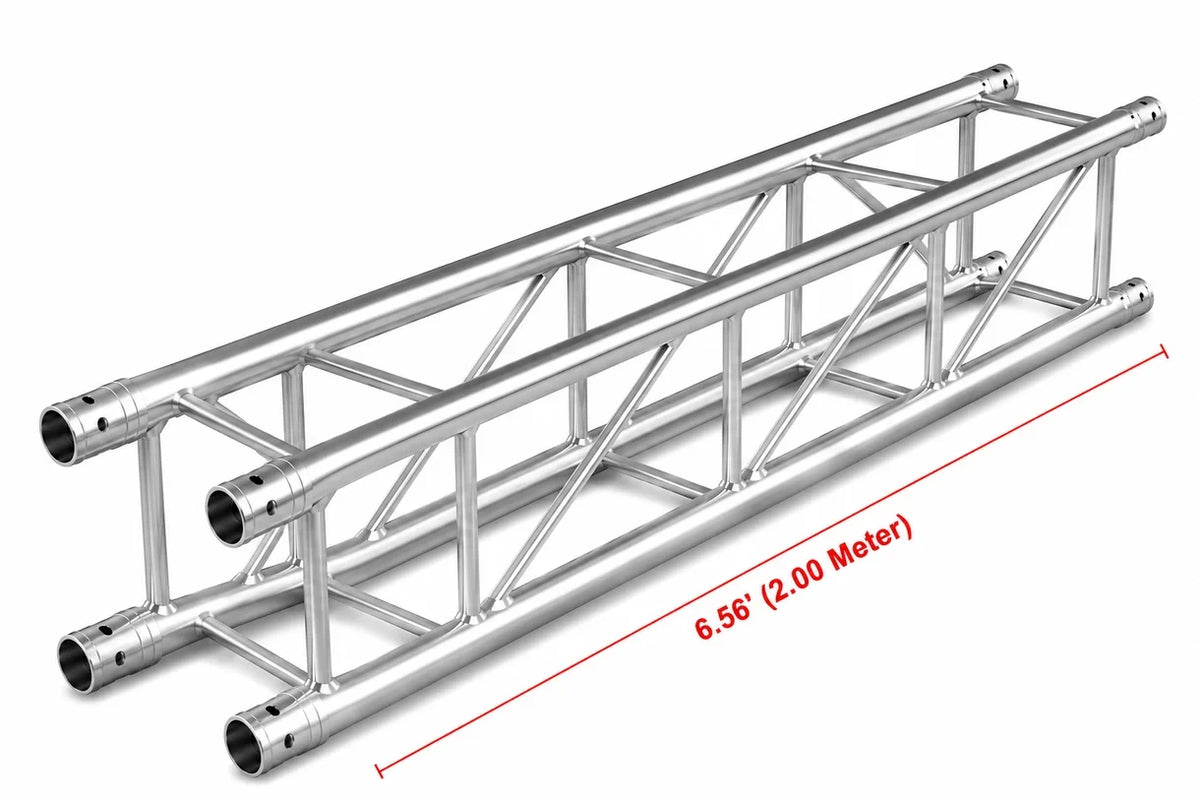 MR TRUSS TSQ656 6.56' x 12" Universal Straight Square Tubing Box Aluminum Lighting Trussing Segment for Pro Lighting
