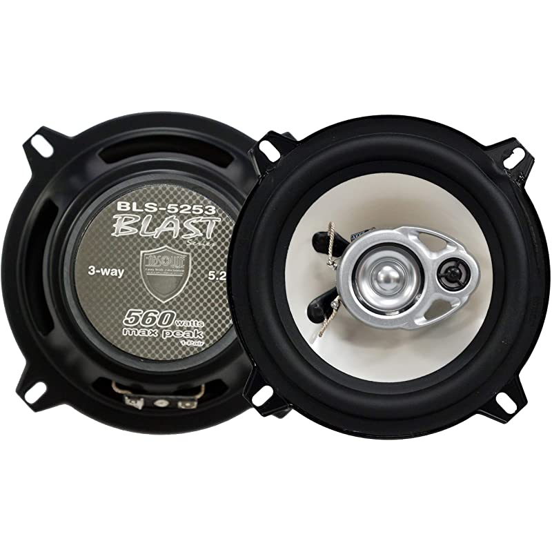 Absolute BLS-5253 Blast Series 5.25 Inches 3 Way Car/Marine/ATV/UTV Speakers 560W