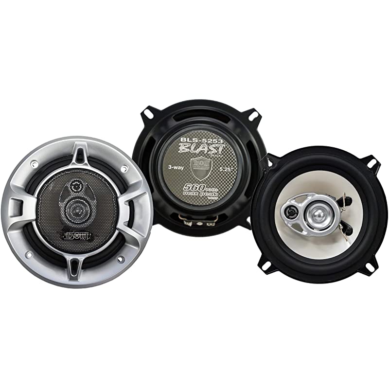 Absolute BLS-5253 Blast Series 5.25 Inches 3 Way Car/Marine/ATV/UTV Speakers 560W