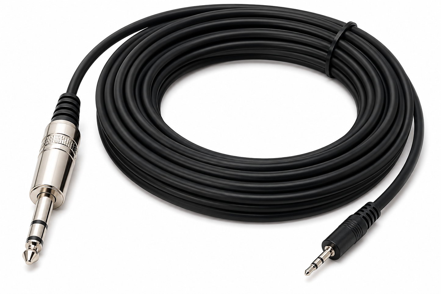 2 MR DJ CEQS12 12 ft 1/4" TRS (Stereo) Male to 1/8" (3.5mm) TRS Stereo Audio Cable