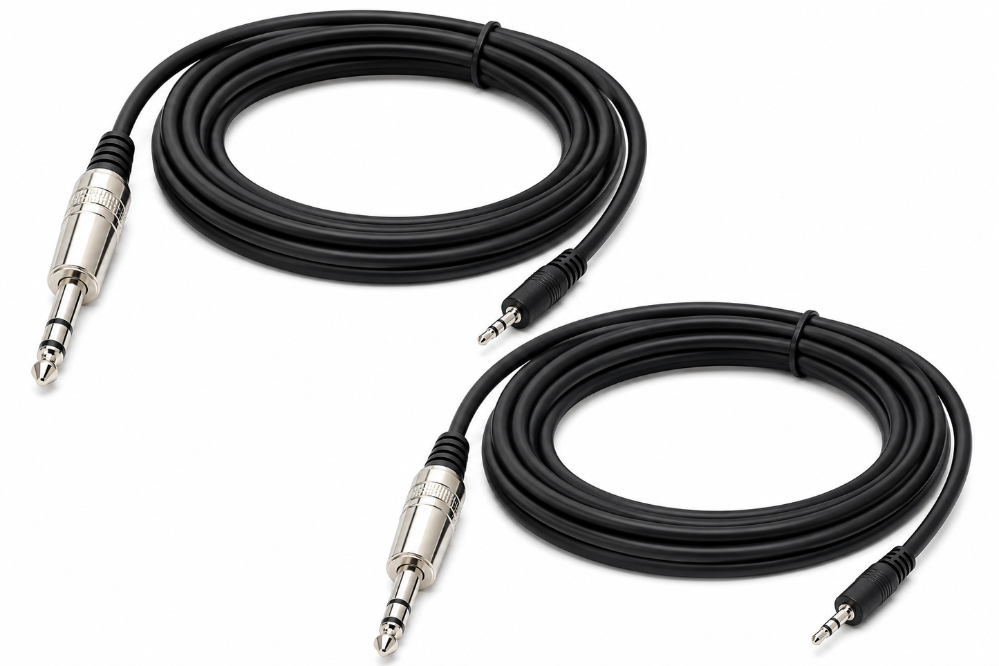 2 MR DJ CEQS3 3 ft 1/4" TRS (Stereo) Male to 1/8" (3.5mm) TRS Stereo Audio Cable