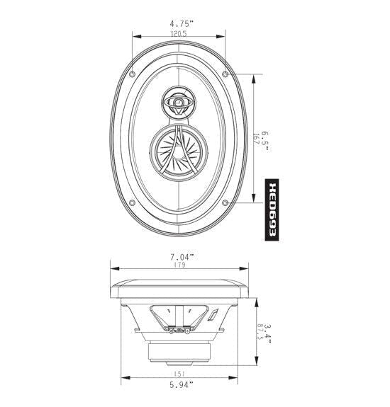 Cerwin Vega XED-693 350W 6" x 9" 3-Way Coaxial Car Stereo Speakers