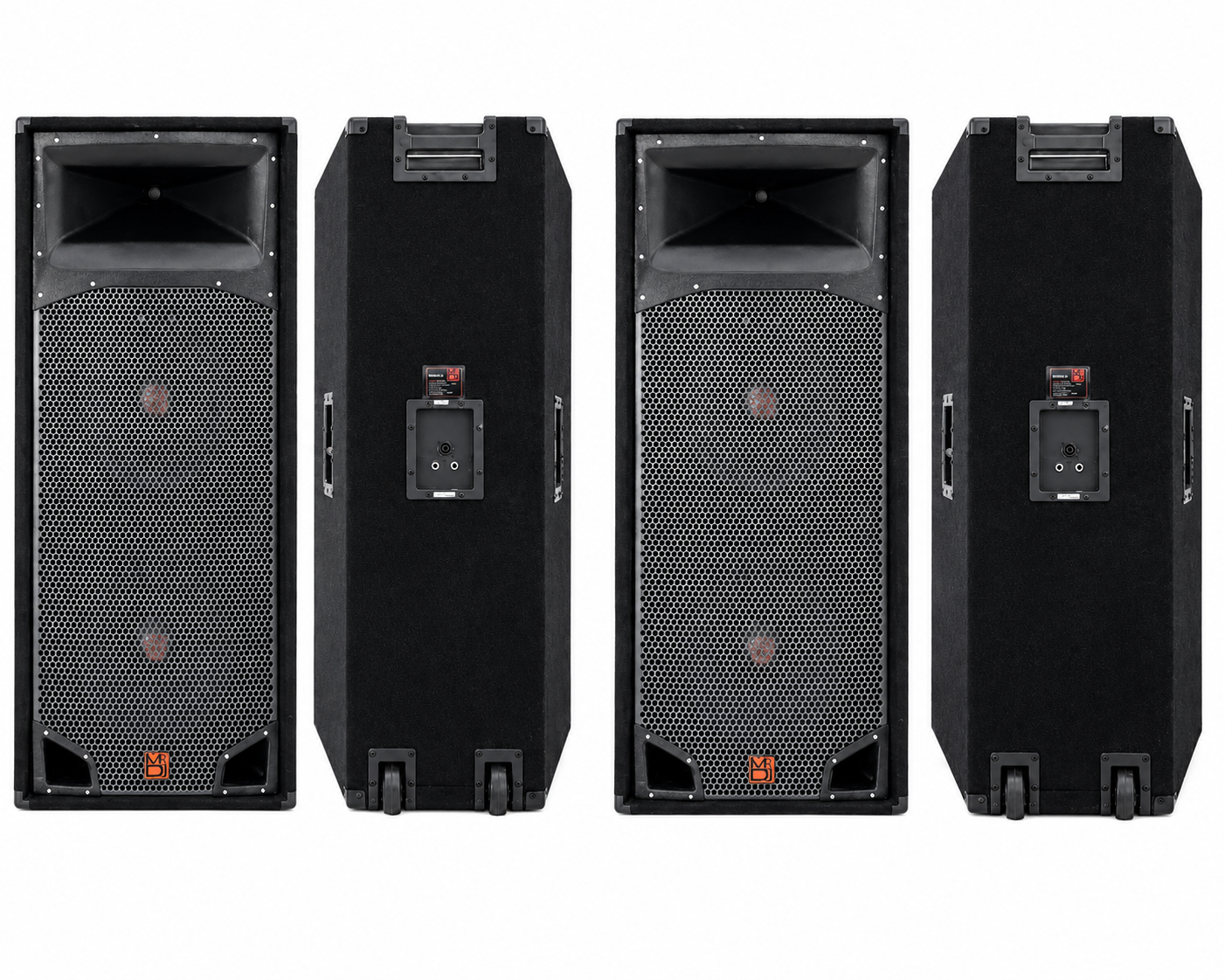 2 MR DJ COMSD15 Dual 15" Professional Passive PA Speaker 5000W