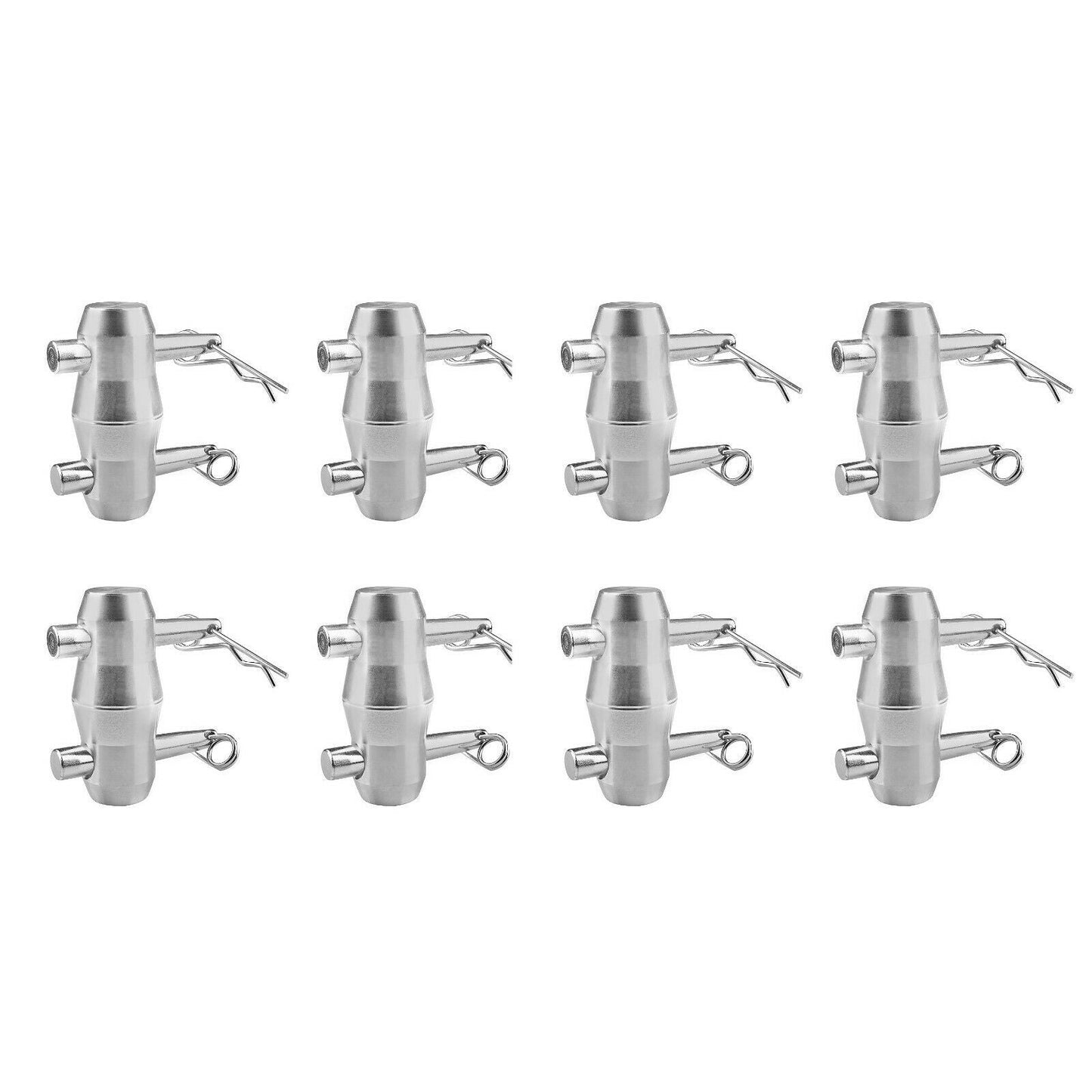 8 sets of MR DJ double-ended conical coupler stage lighting fittings for 50mm pipe.