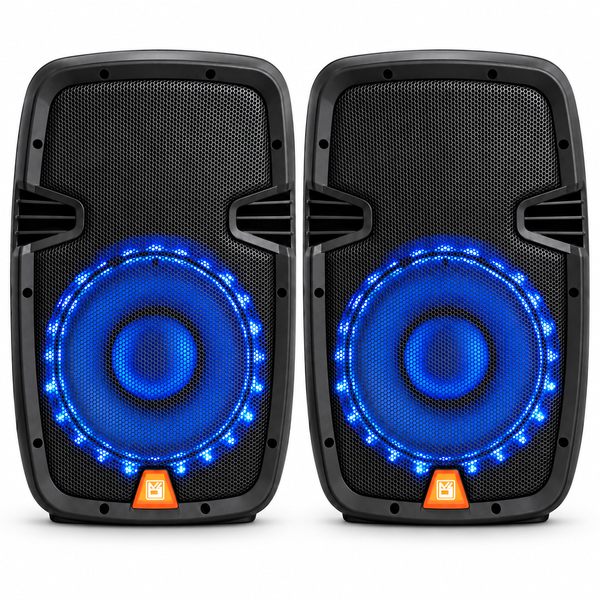 2 MR DJ PBX1859S 10" 2-Way PRO PA Portable Passive DJ Speaker with LED Lighting