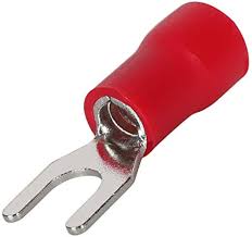 MR DJ DSR8-200 200PCS 18-22AWG Red Insulated Fork Spade Wire Connector Electrical Crimp Terminal