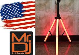 MR DJ SS700LED Color Stand Universal Color-Changing Stand LED Speaker Stand Tripod Telescoping Remote Control