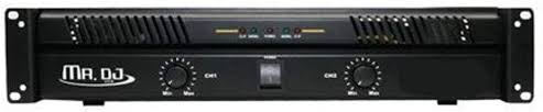 MR DJ AMP-8800 2500W MAX, 2-channel 1200 watts RMS bridgeable dynamic series PA DJ power amplifier