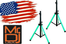 Load image into Gallery viewer, 2 MR DJ SS850LED Universal Color-Changing Stand LED Speaker Stand Tripod Remote Control