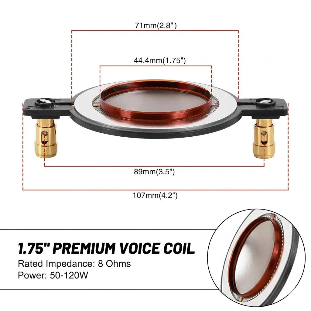Compatiable Fit Mackie Speaker SRM450 1701-8 DC10 D-SRM450 Horn Diaphragm
