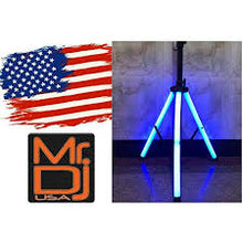 Load image into Gallery viewer, MR DJ SS700LED Color Stand Universal Color-Changing Stand LED Speaker Stand Tripod Telescoping Remote Control