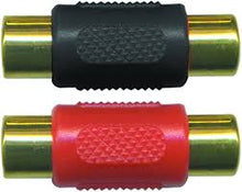 Load image into Gallery viewer, MR DJ FF100-10 Barrel RCA Connector Female/Female Red &amp; Black Bag Of 10