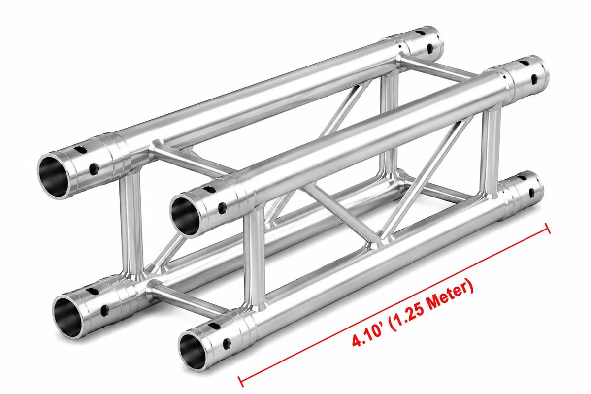 MR TRUSS TSQ410 4.10' x 12" Universal Straight Square Tubing Box Aluminum Lighting Trussing Segment for Pro Lighting