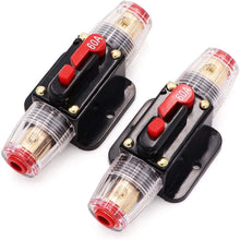 Load image into Gallery viewer, 2 Absolute ICB60 60 Amp Circuit Breaker 4/8 AWG Inline Manual Reset Fuse Holder