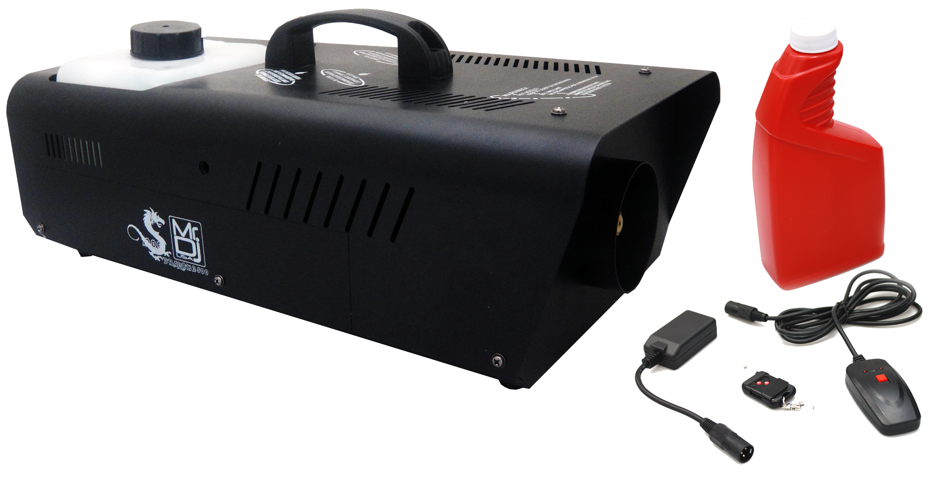 MR DJ DRAGON2500 2500W fog smoke machine with wire & wireless remote & fog fluid