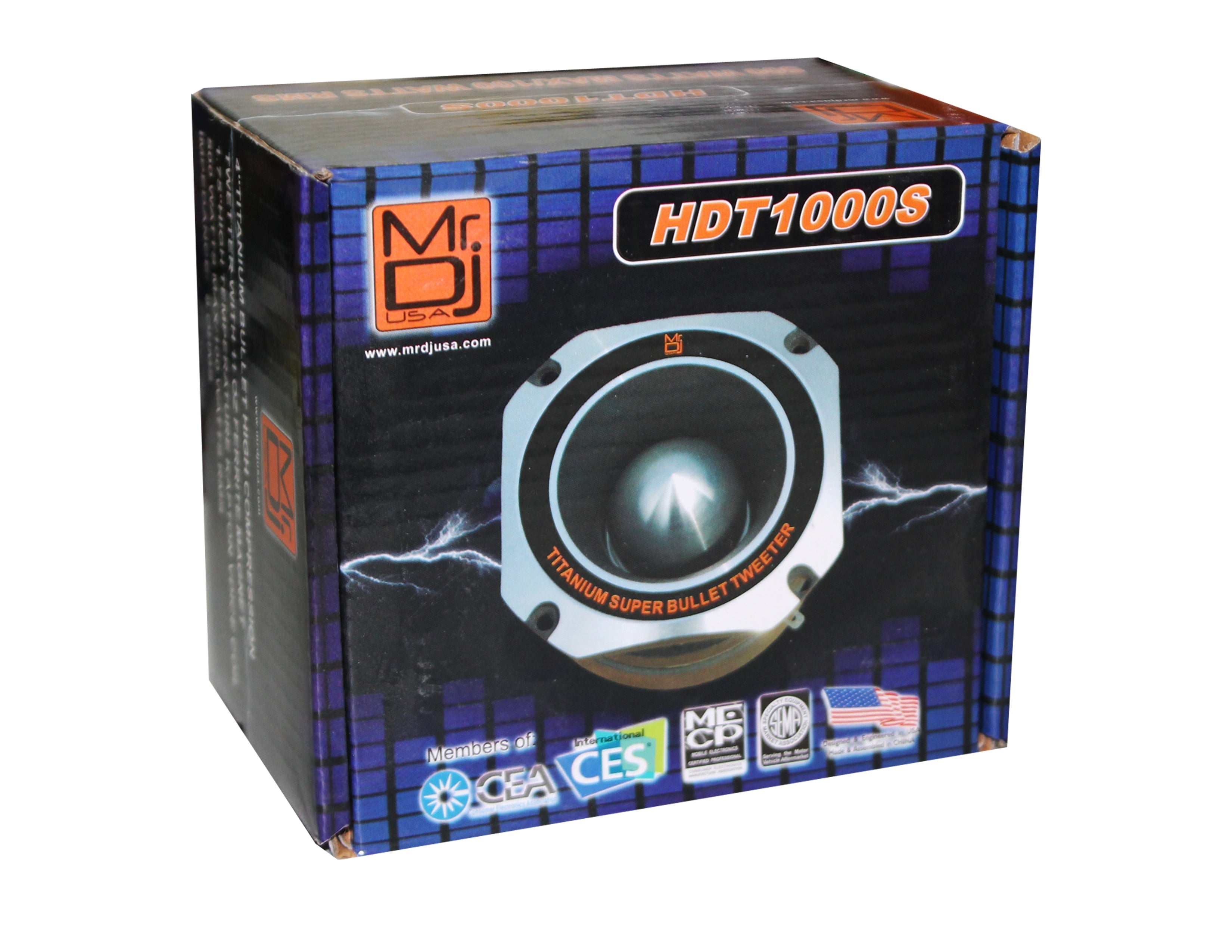 2 MR DJ HDT1000S 4" Titanium Horn Bullet High Compression Tweeter Car Van ATV UTV Marine Boat Motorcycle Motorsports Competition