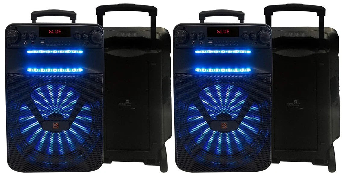 2 MR DJ ACE 15" Portable Speaker with Bluetooth/Rechargeable Battery