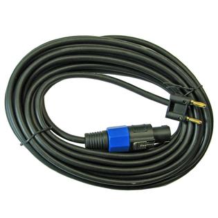 MR DJ CBSM12 12 Feet PRO PA DJ Speakon Male to Banana Plug Speaker Cable