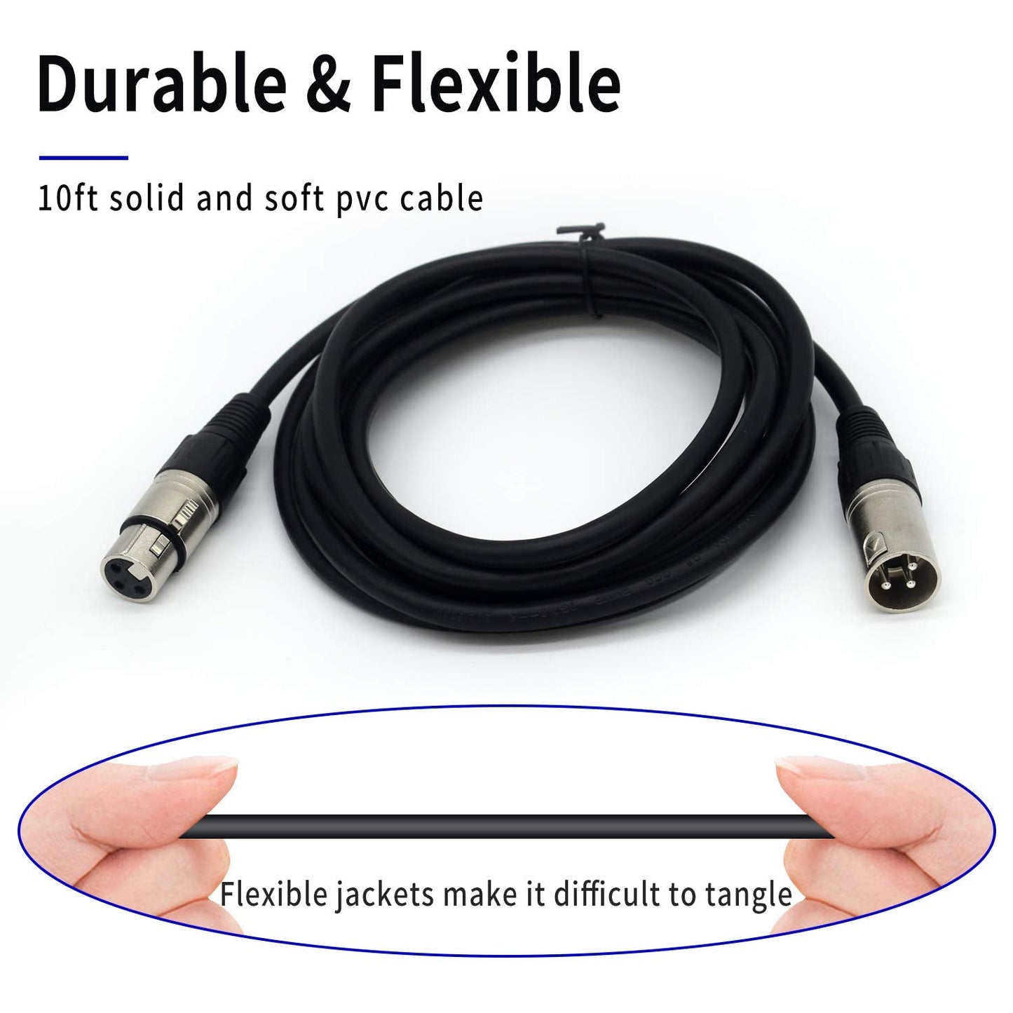 MR DJ CDMX25-5 25' DMX 3-Pin XLR Male to Female Pro Stage DJ Lighting DMX Cable