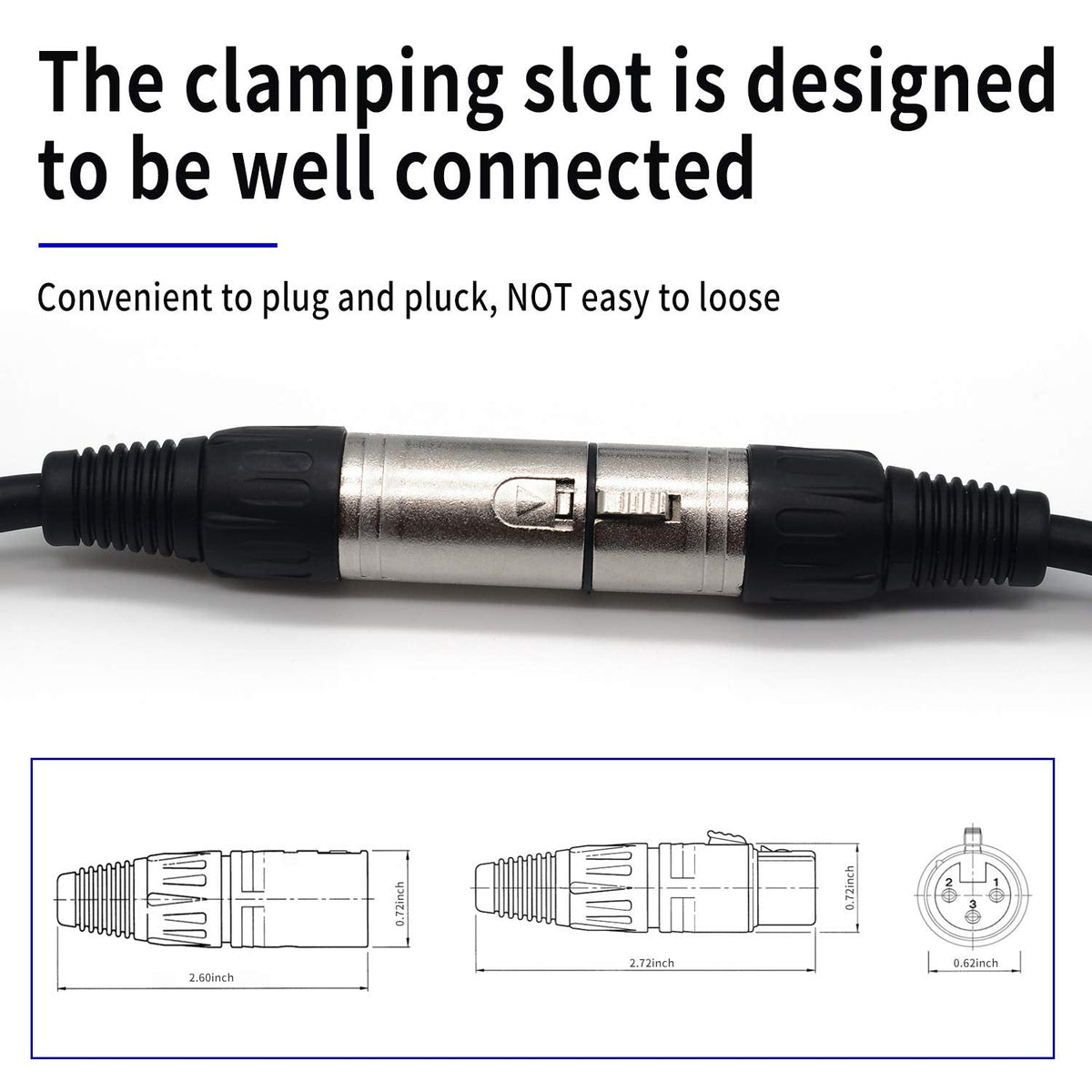 MR DJ CDMX25-5 25' DMX 3-Pin XLR Male to Female Pro Stage DJ Lighting DMX Cable