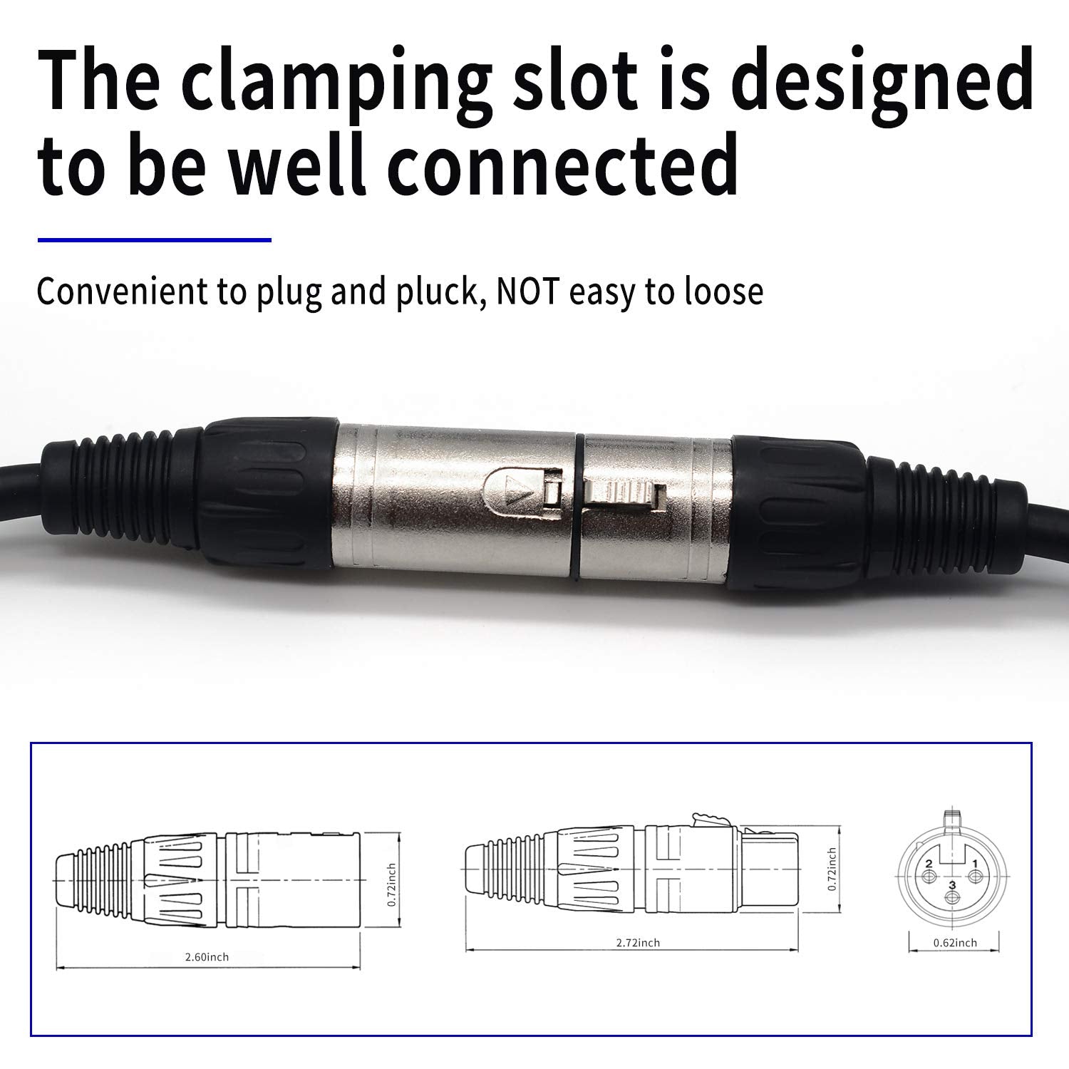 MR DJ CDMX25-5 25' DMX 3-Pin XLR Male to Female Pro Stage DJ Lighting DMX Cable