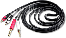 2 Pair Mr DJ CDQR12 12 Feet Dual 1/4