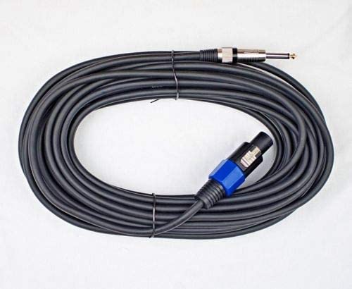 MR DJ CQSM50 50' Pro PA DJ Karaoke Speakon Plug to 6.35mm 1/4" Plug Speaker Wire Cable