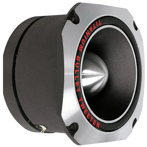 MR DJ HDT1000S 4-Inch Titanium Bullet High Compression Tweeter Ferrite Magnet Chrome