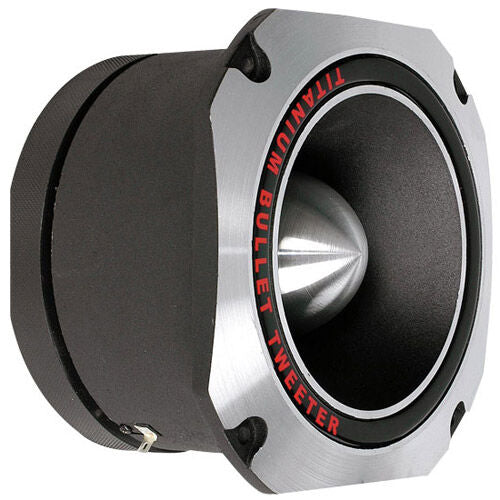 2 MR DJ HDT1000S 4" Titanium Horn Bullet High Compression Tweeter Car Van ATV UTV Marine Boat Motorcycle Motorsports Competition